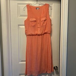 J Gee Women's Salmon colored Boho Dress Size Largege